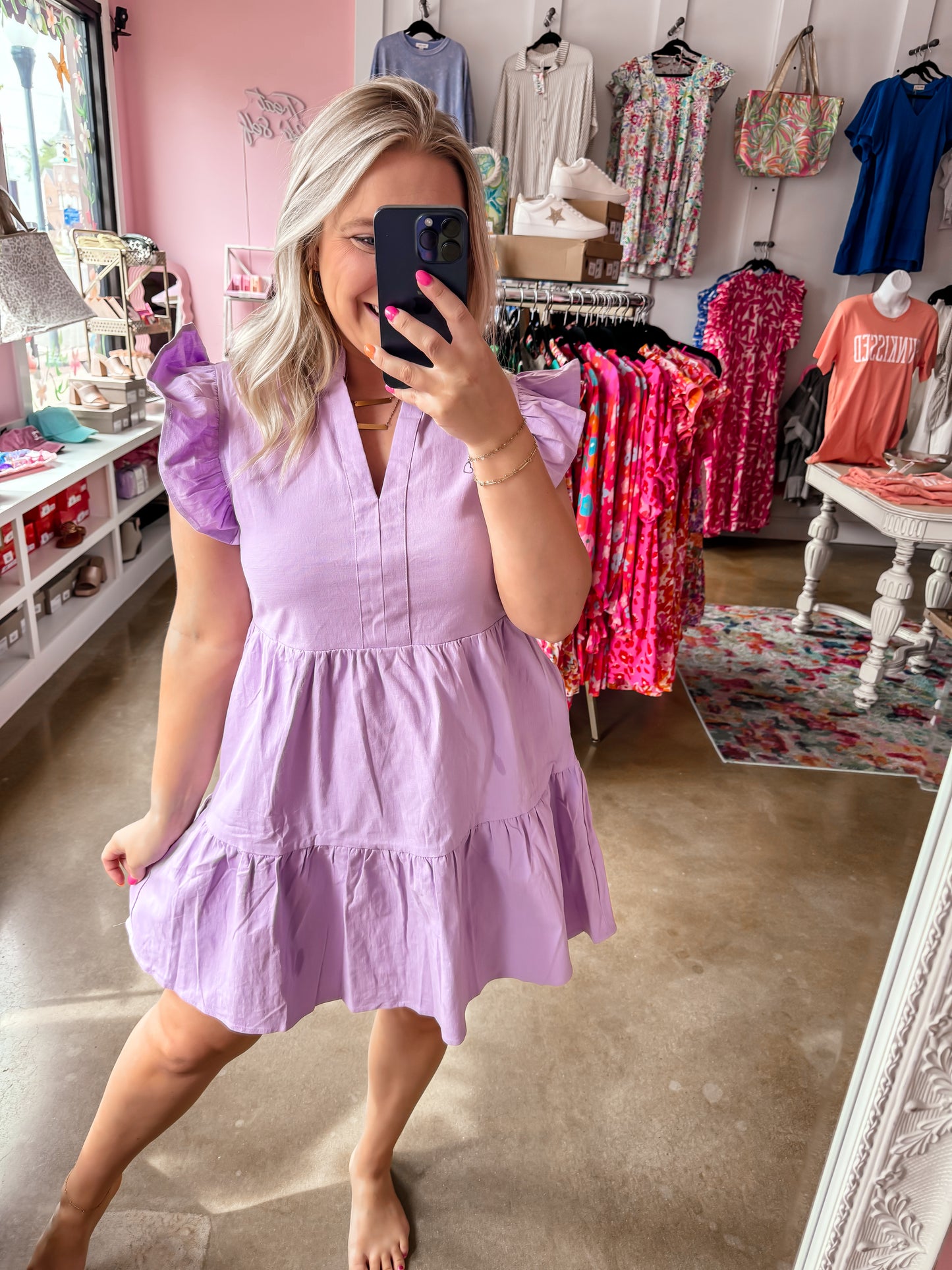 Lavender Mini Dress