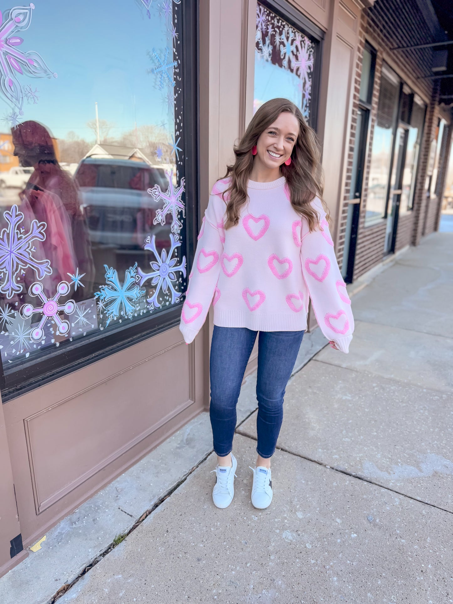 Pink Hearts Sweater