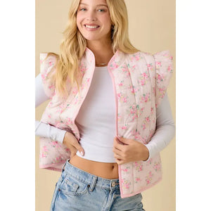 Garden Bloom Puffer Vest