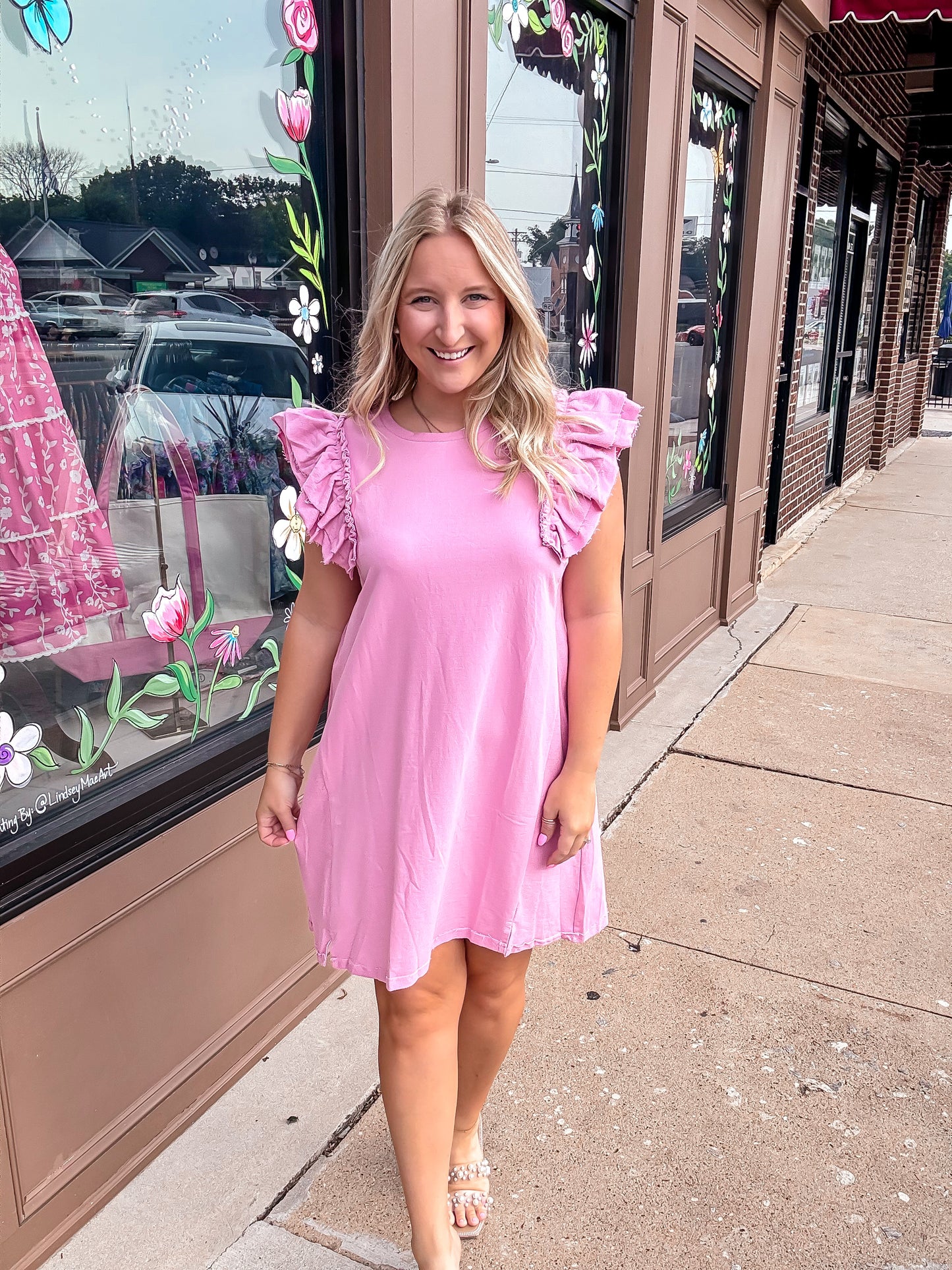 Mauve French Terry Dress