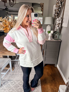 Ivory Oversized Polo Pullover