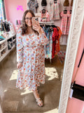 Ivory Floral Midi