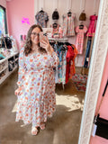 Ivory Floral Midi