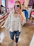 Spotted Button Down Top