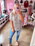 Taupe Leopard Tee