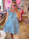Seaside Breeze Ruffle Dress