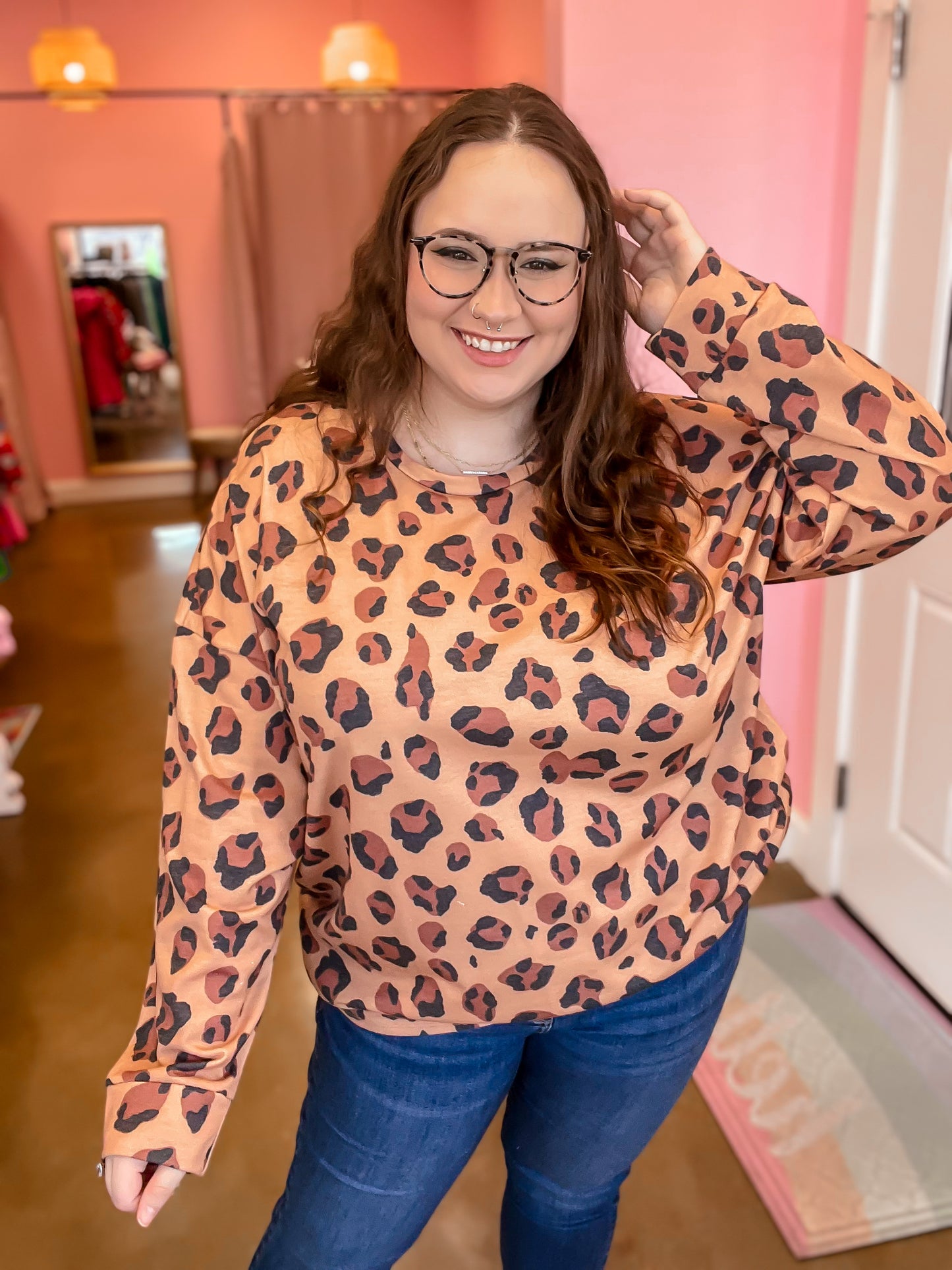 Animal Print Tunic Top