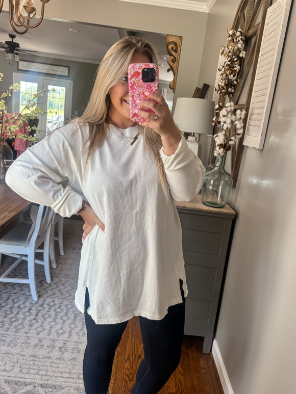 Cozy Claire Top - Cream