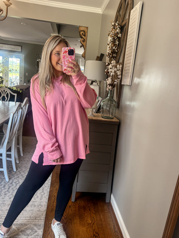 Cozy Claire Top - Pink