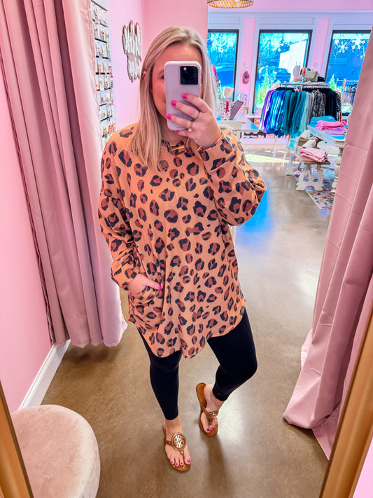 Animal Print Tunic Top