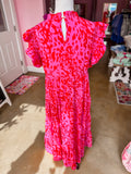 Bold Beauty Ruffle Maxi Dress Pink