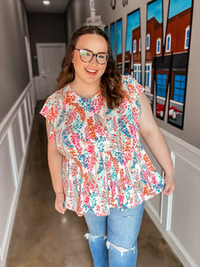 Meadow Breeze Babydoll Top - Ivory