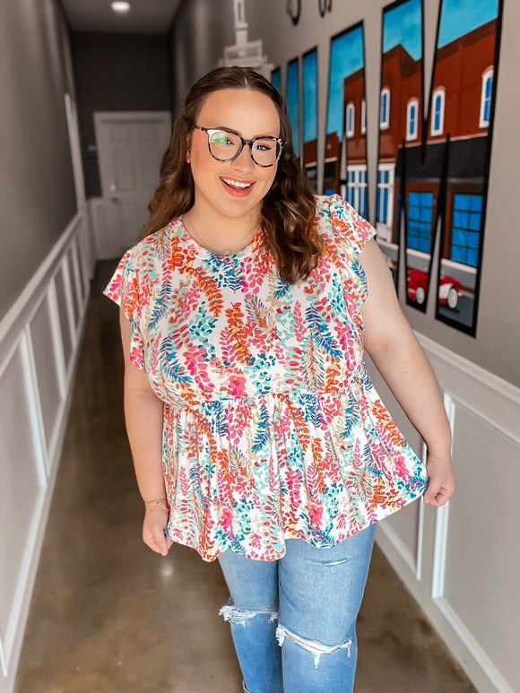 Meadow Breeze Babydoll Top - Ivory