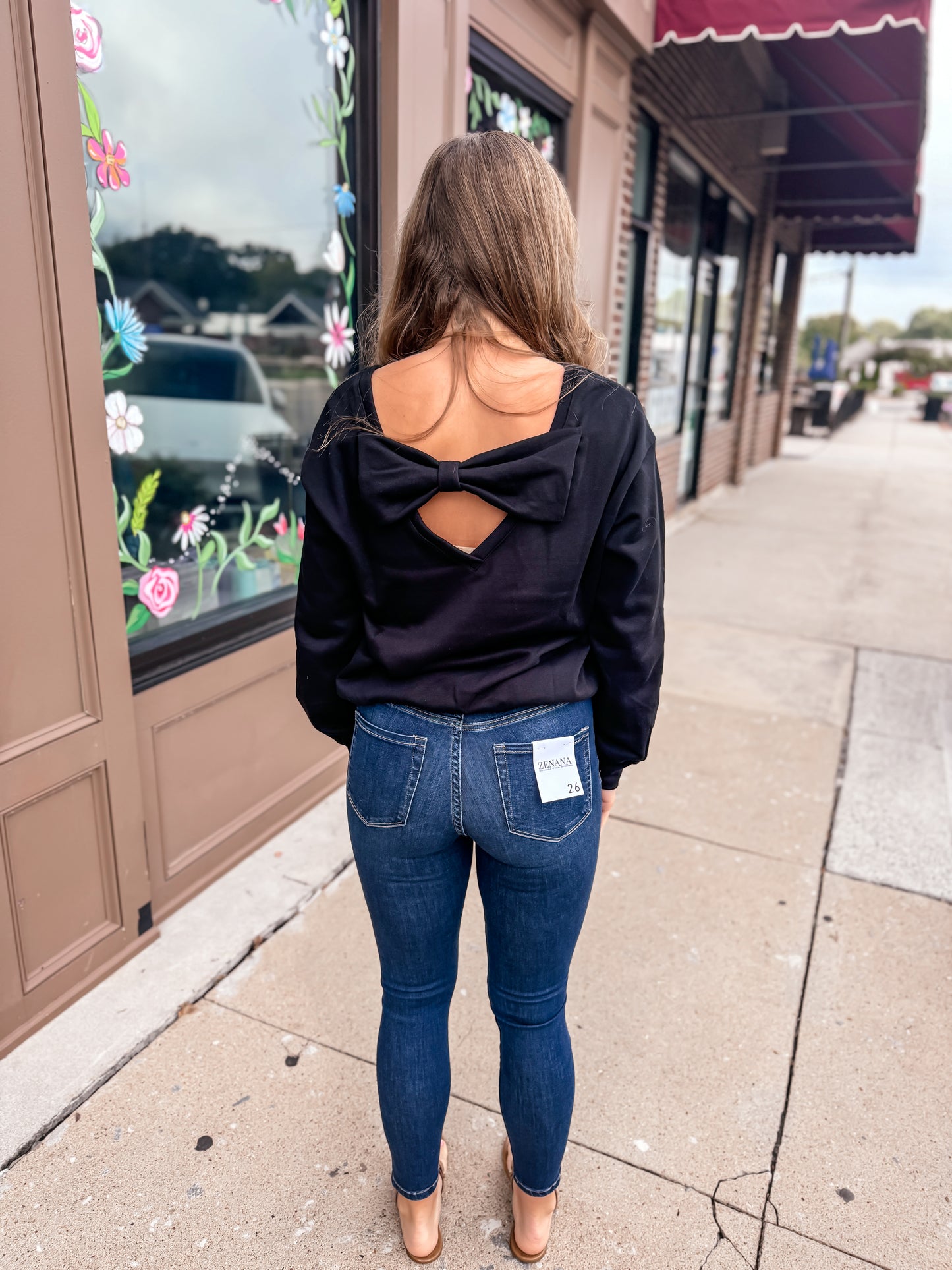 Black Bow Pullover