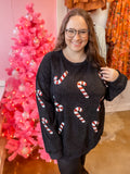 Candy Cane Corded Pullover