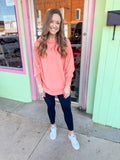 Brushed Oversized Sweater - Coral