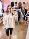 Yellow MAMA Oversized Pullover