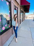 Coastal Charm Ruffle Strap Poplin Top