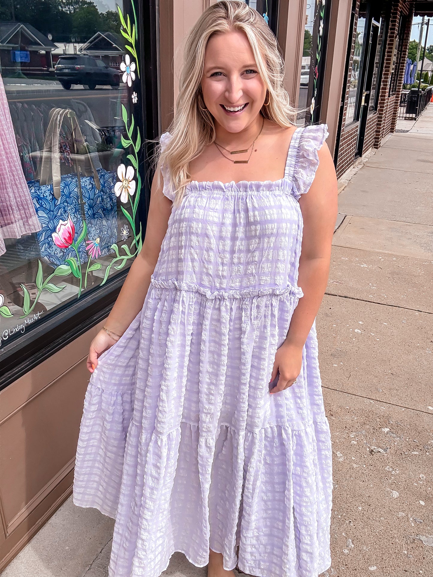 Lavender Tiered Maxi