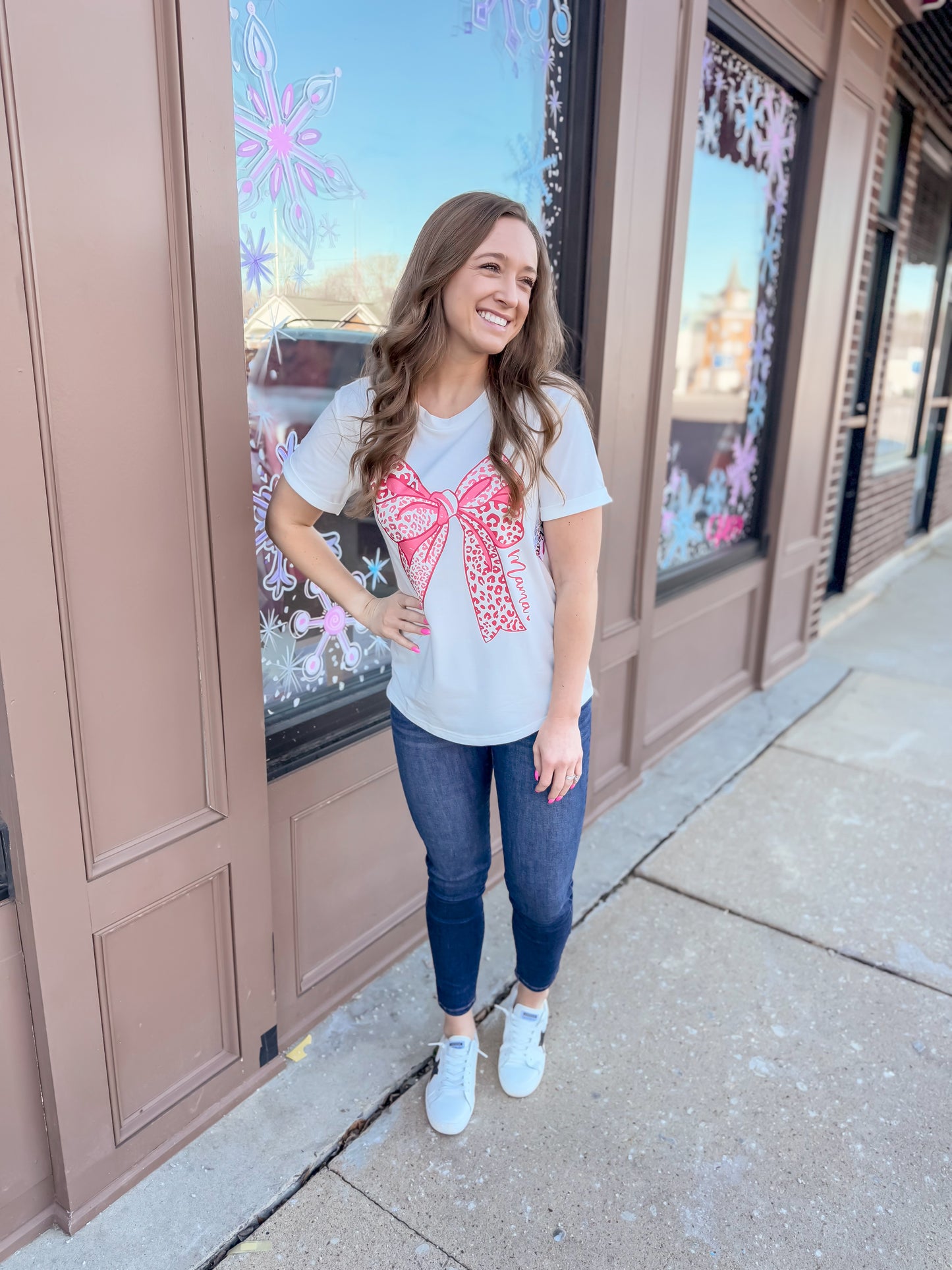 Leopard Mama Bow Tee