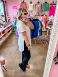 Short Sleeve Waffle Top - Ivory