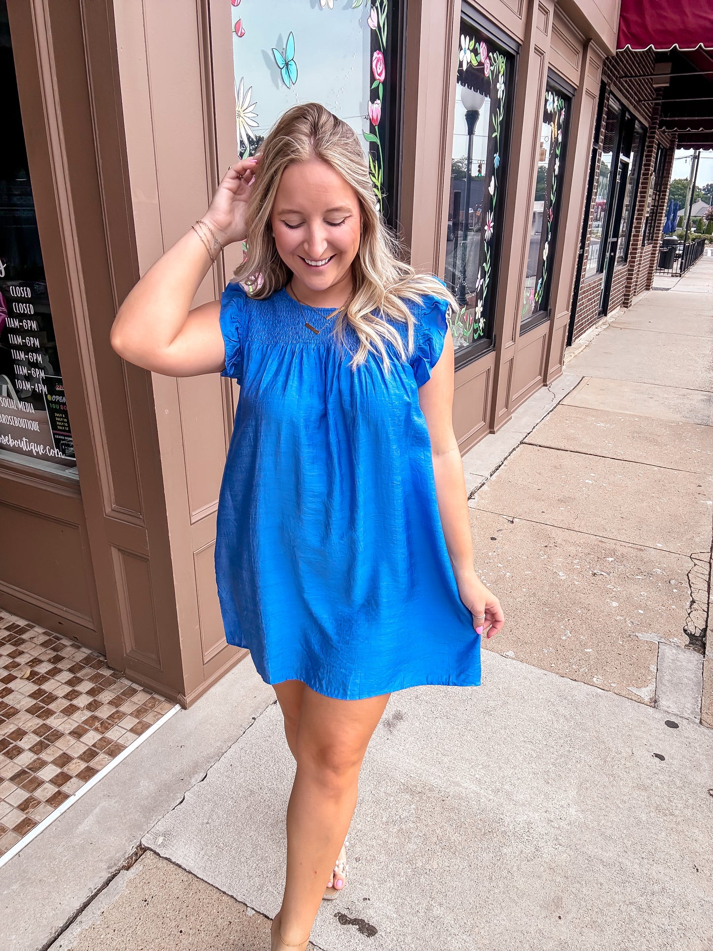 Blue Ocean Smocked Dress