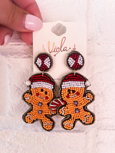 Gingerbread Man Earrings