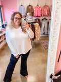 Curvy Ivory Long Sleeve