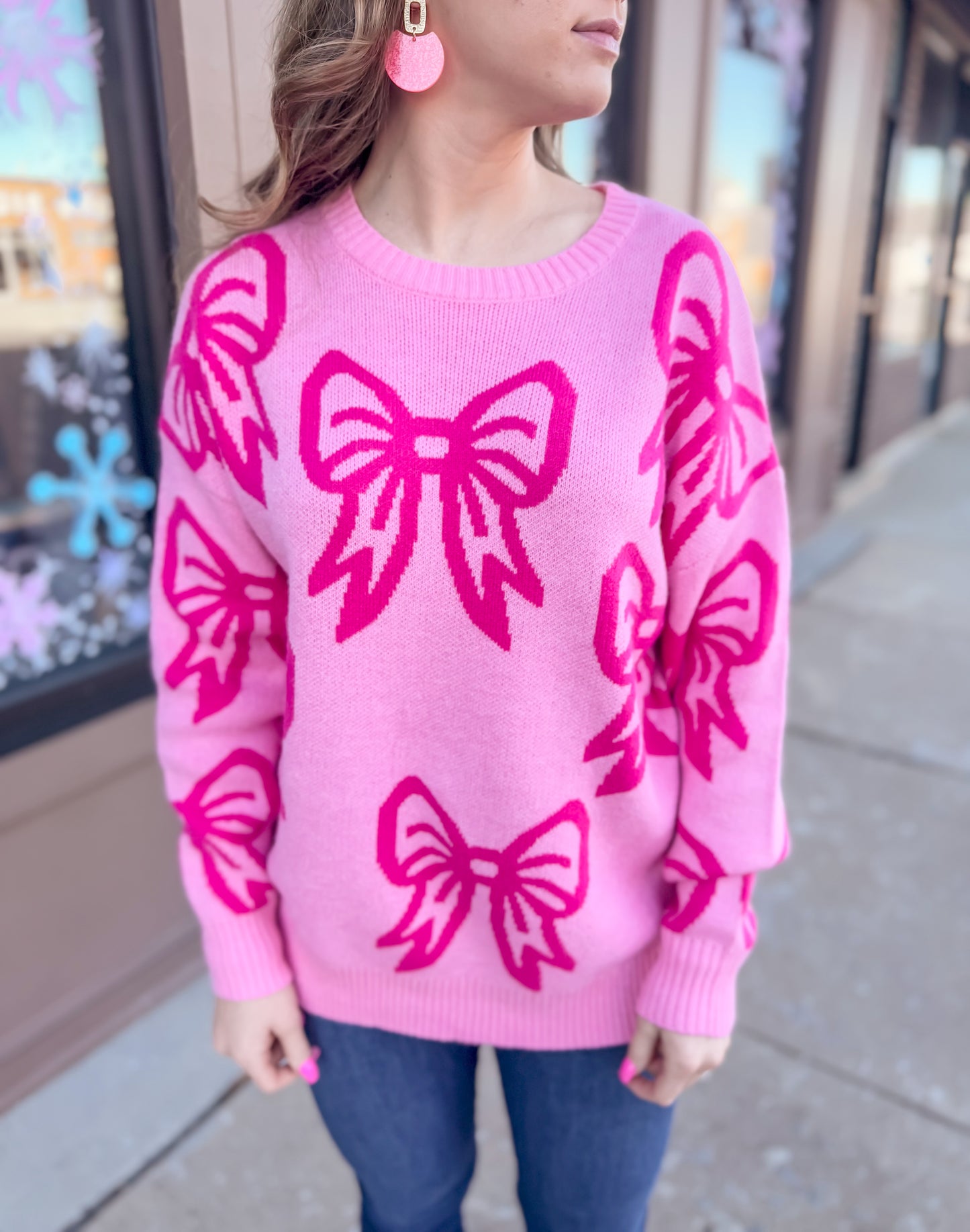 Pink Bow Sweater