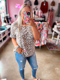 Taupe Leopard Tee