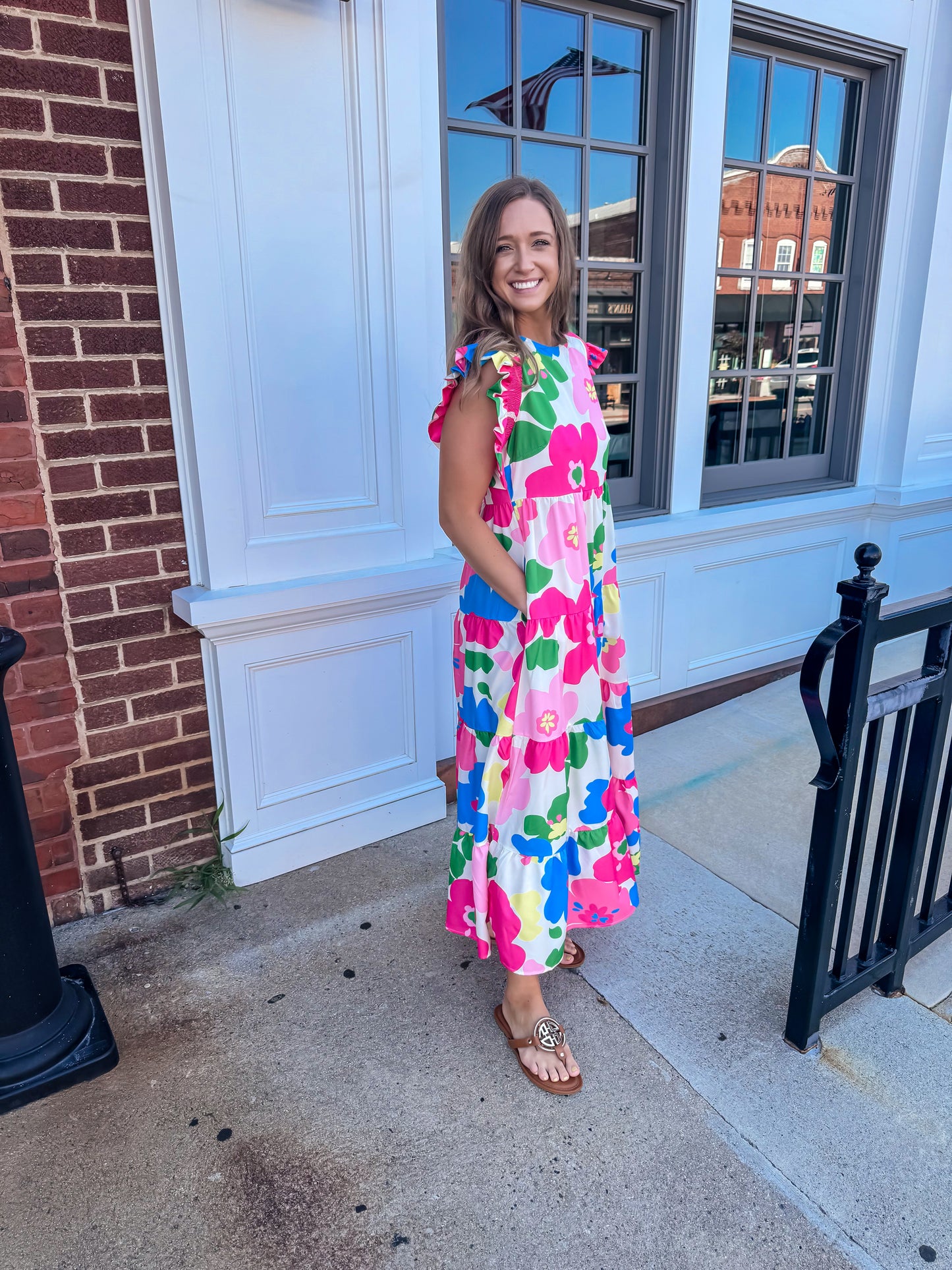 Floral Frilled Dress