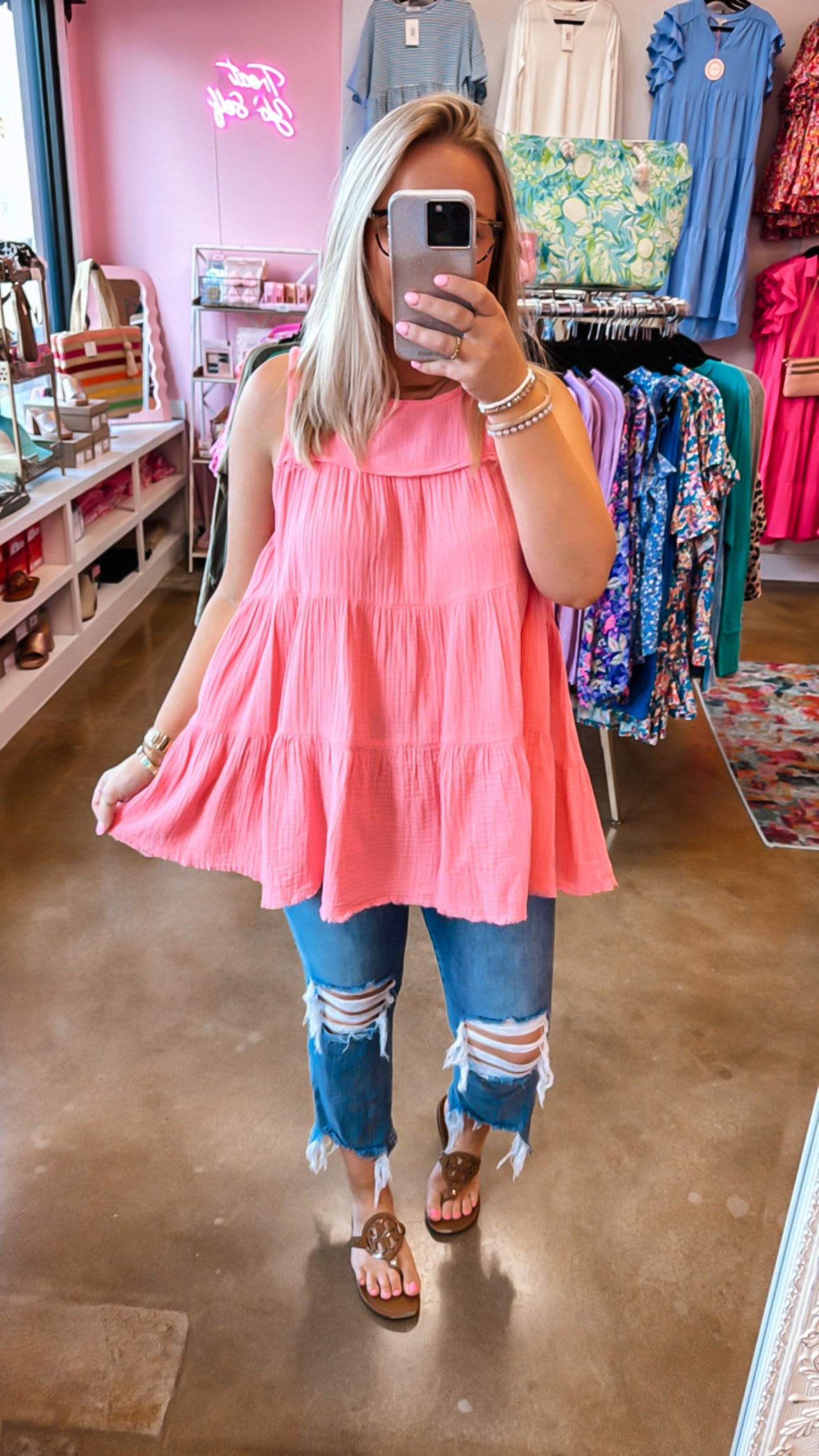 Pink Babydoll Tank