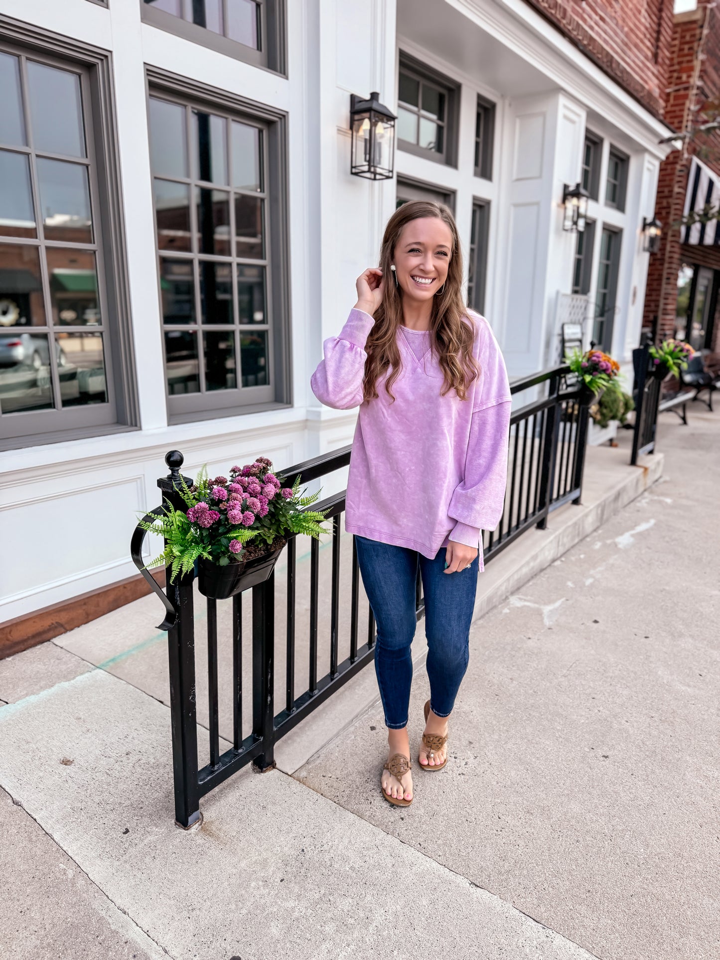 Purple Mineral Wash Long Sleeve