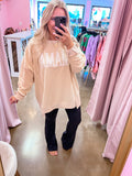 Yellow MAMA Oversized Pullover