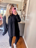 Cozy Claire Top - Black