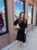 Graceful Bloom Tiered Ribbon Dress