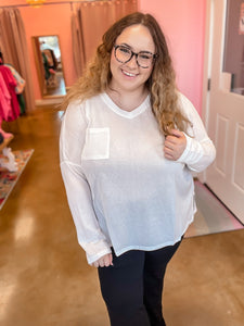 Curvy Ivory Long Sleeve