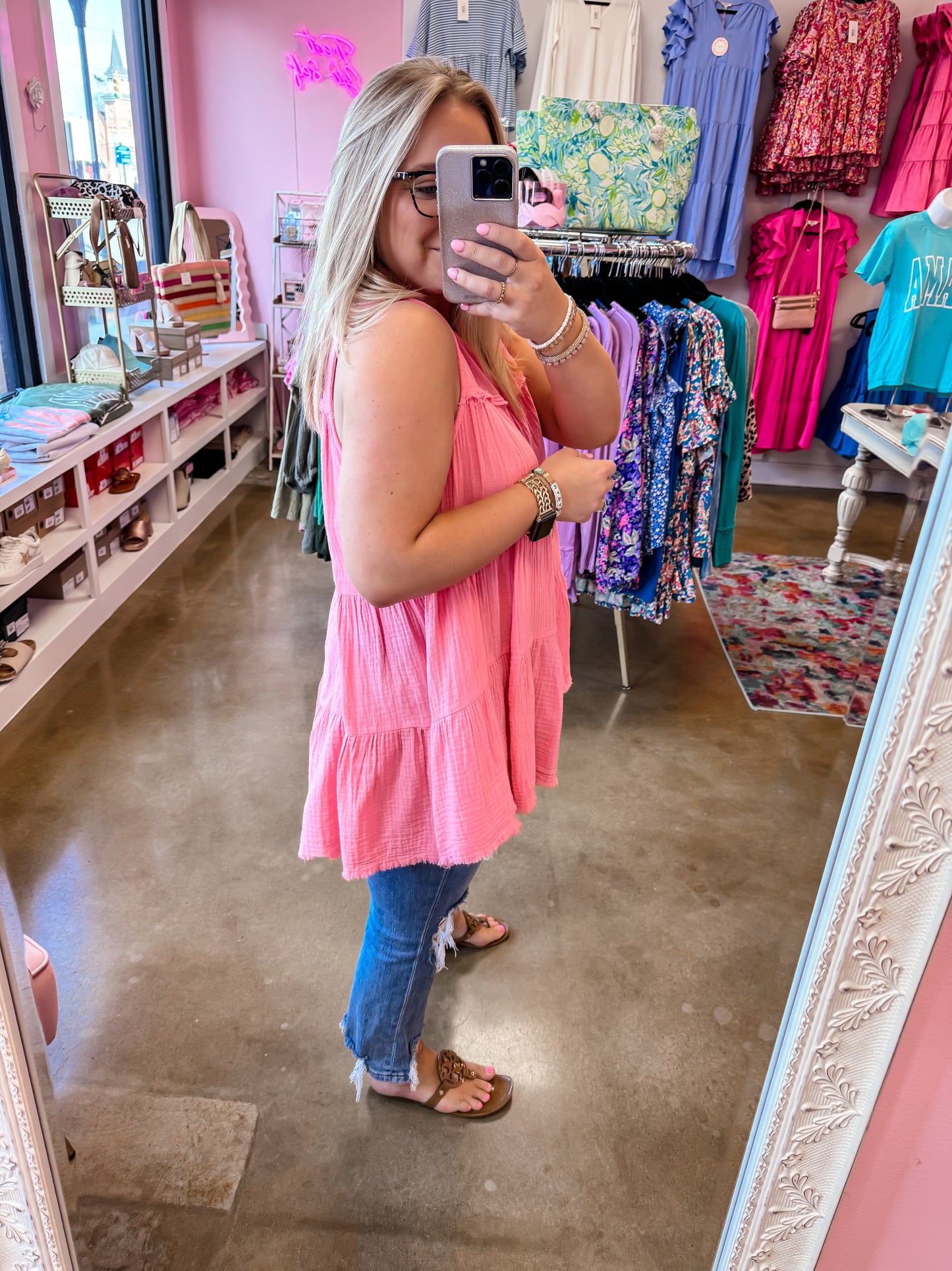 Pink Babydoll Tank