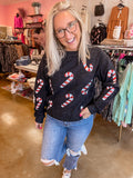 Candy Cane Corded Pullover