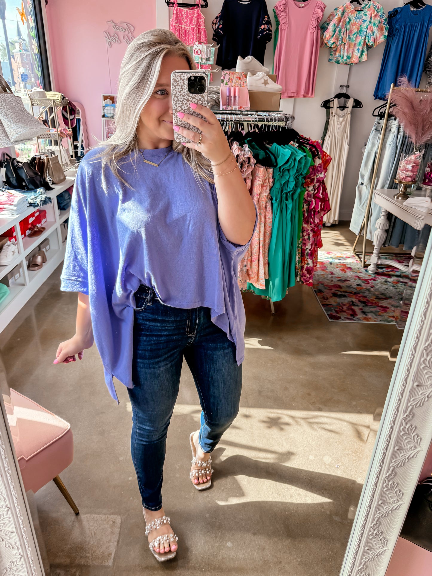 Dolman Sleeve Casual Top - Purple