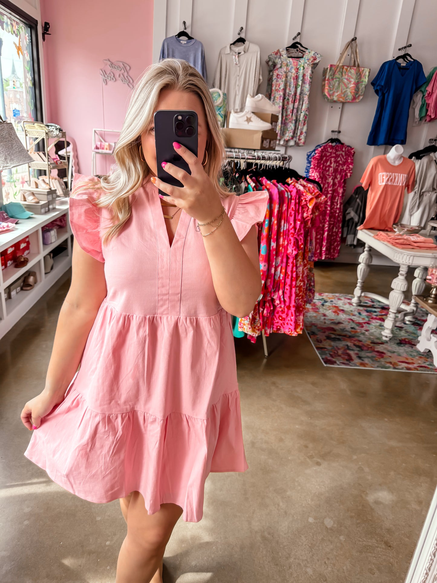 Baby Pink Mini Dress