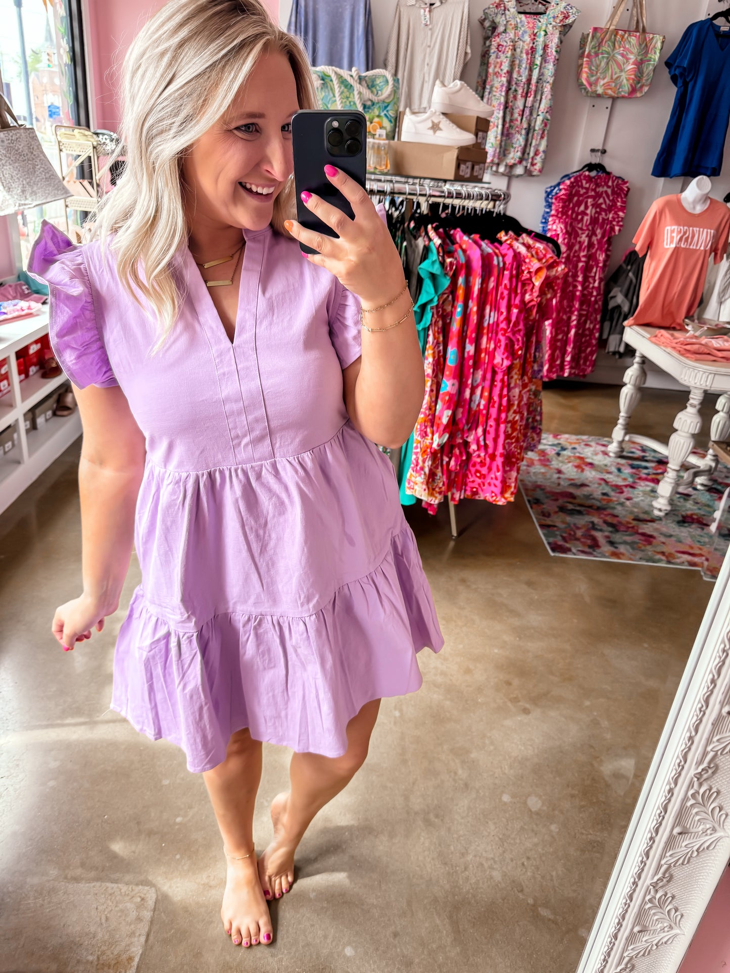 Lavender Mini Dress