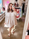 Oatmeal Corduroy Swing Dress