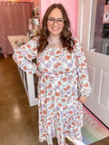 Ivory Floral Midi