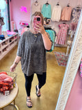 Acid Wash Boyfriend Tee - Ash Charcoal