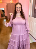 Mauve Smocked Maxi