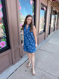 Denim Darling Bow Embroidered Dress