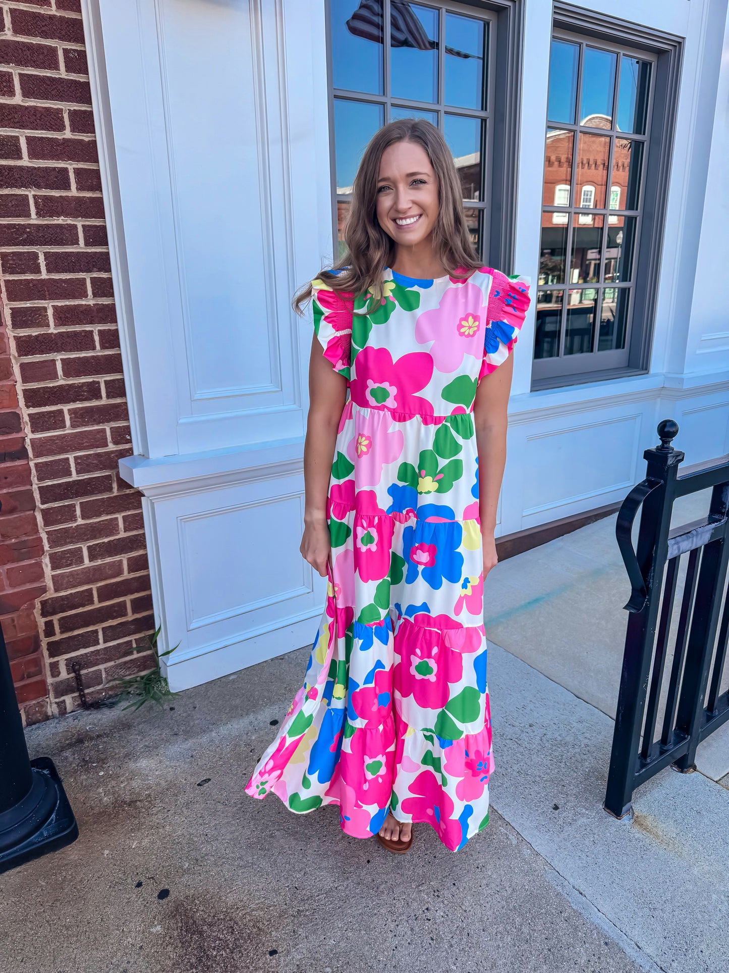 Floral Frilled Dress