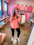 Brushed Oversized Sweater - Coral