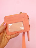 Colorful Wallet Keychain - Peach